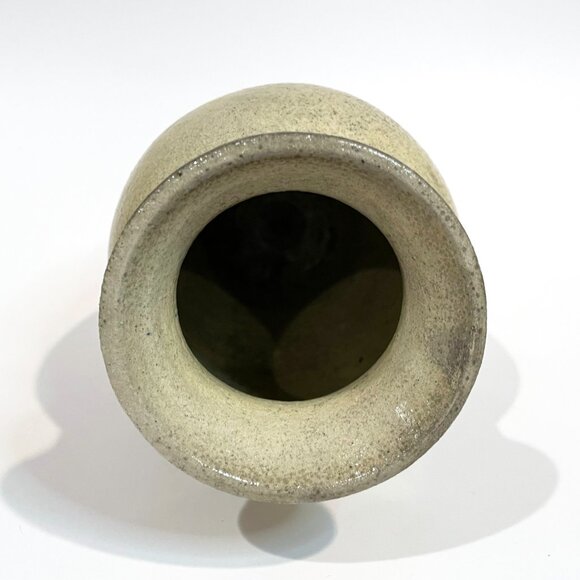 Raku Pottery Vase Artist Singed Art Pottery 6.5" tall Cream / Copper Glaze - Picture 6 of 8